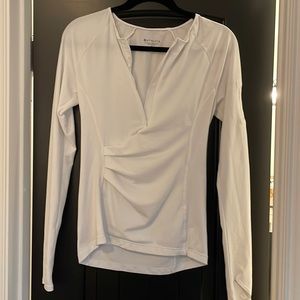 Athleta white half zip pullover - XS